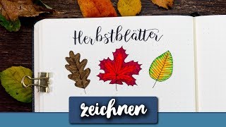 Doodle für Anfänger: Herbstblätter zeichnen