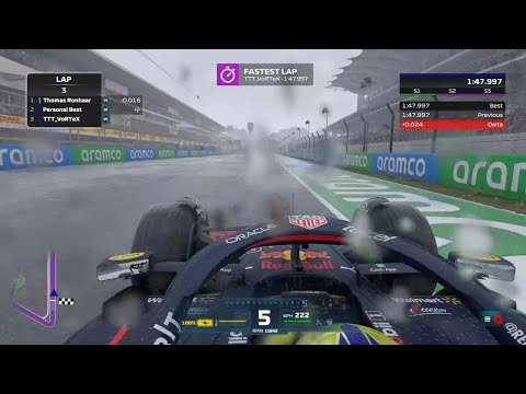 F1 22 USA Circuit of the Americas Wet Time Trial Hot Lap + Setup (1:47.997) #F122Game #COTA #HotLap