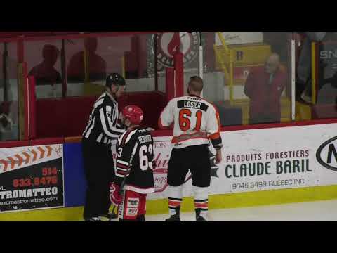 Christophe Losier huge hit on Dominic Talbot-Tassi - Danick Paquette to the rescue - 07-05-22