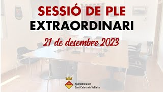 Ple Municipal Extraordinari 21 desembre 2023