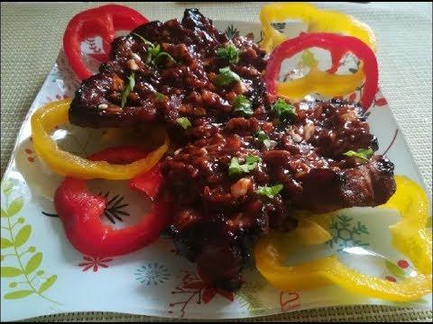 sticky garlic pork chop
