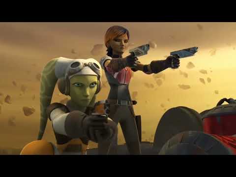 Star Wars Rebels S1 E7 Out of Darkness: Hera & Sabine Arrive on the Republic Asteroid Base 1080p