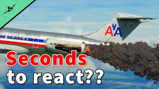 Catching fire SECONDS after takeoff! American Flight 1400