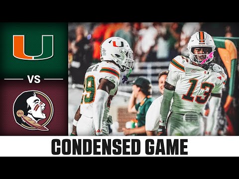 Miami vs Florida State Condensed Game | 2025 ACC Football