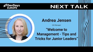 Andrea Jensen: Welcome to Management - Tips and Tricks for Junior Leaders