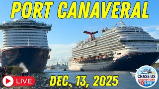 LIVE: Watching the Cruise Ships Leaving Port Canaveral LIVE! (Dec. 13, 2025)