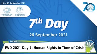 International Week of Deaf 2021 Day 7:  Human Rights in Time of Crisis