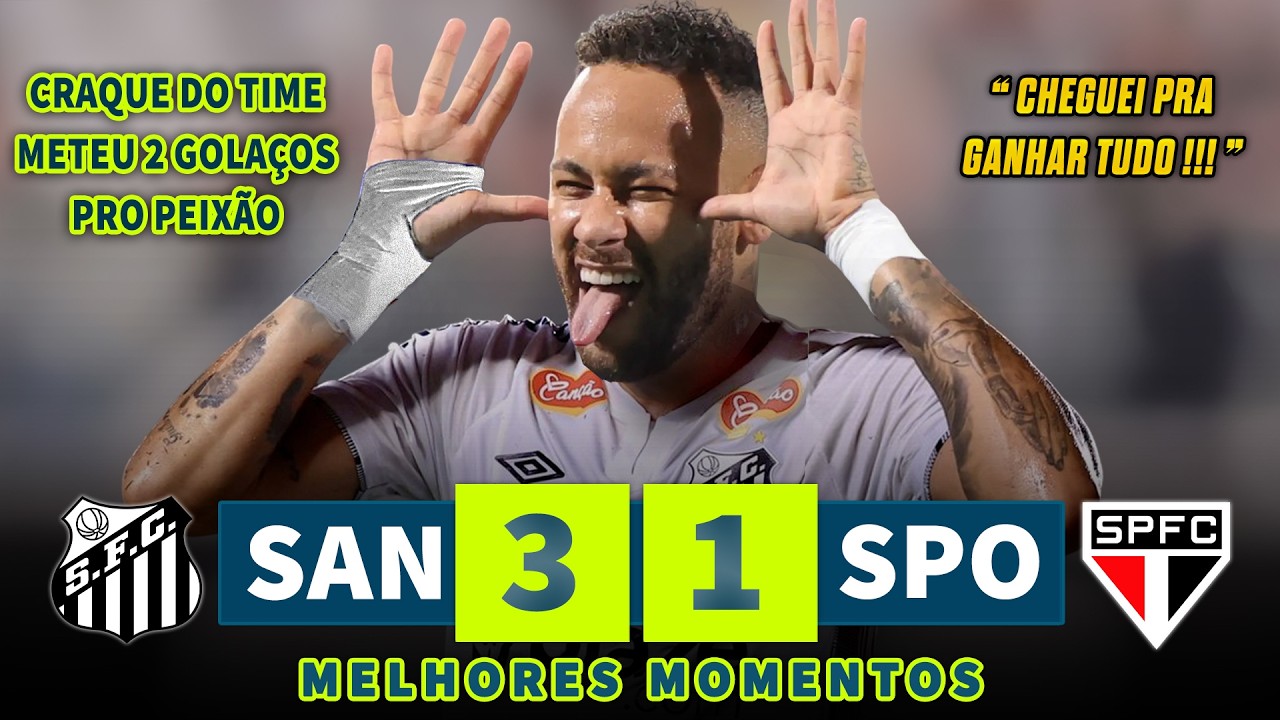SHOW E VITÓRIA HUMILHANTE DO SANTÁSTICO | Santos x São Paulo | Melhores Momentos | Paulistão 2025