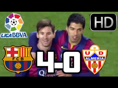 Barcelona vs Almeria 2015| RESUMEN Y GOLES HD |LIGA BBVA| 08-04-2015