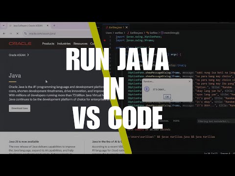 How To Make Java Program Run In Vs Code Install Java Jdk Joptionpane Tutorial