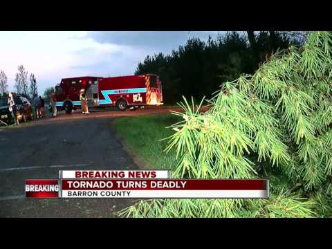 Deadly tornado in Barron County
