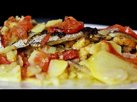 Pescadilla rellena de langostinos