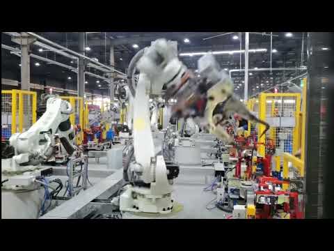 🤖Kawasaki robots are used for automated handling and spot welding of automotive parts.