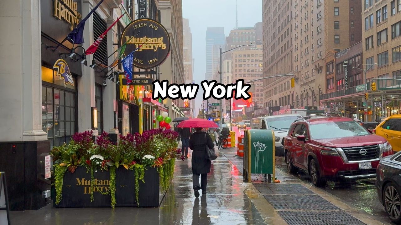 4k Rainstorm Walk New York City