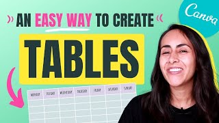 How to Create TABLES with Canva