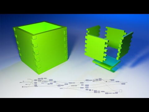 Algorithmic Box Joints Rhino & Grasshopper Parametric Architecture Laser Cutting & fabrication