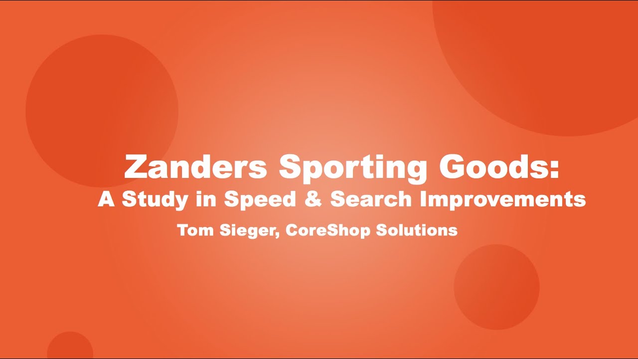 Case Study: Zanders Sporting Good - A PIM, Speed & Predictive Search