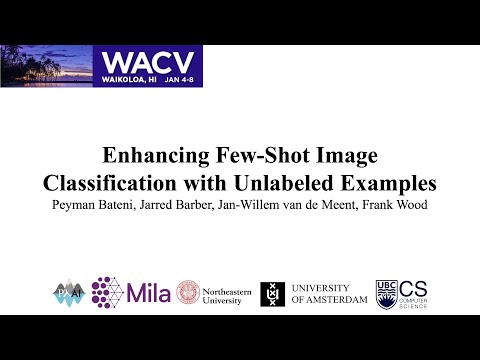 Enhancing Few-Shot Image Classification with Unlabelled Examples - WACV 2022 Algorithm Track