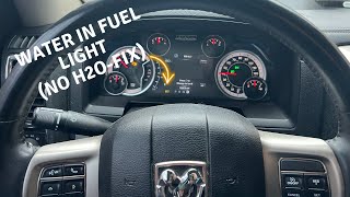2013 Ram 2500/3500 Water in Fuel Warning Light Fix (no water in Fuel)