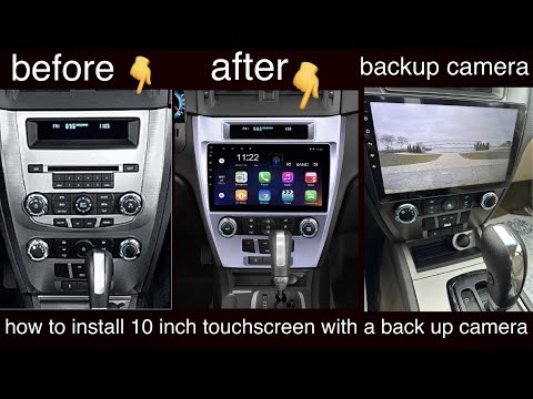 2009 - 2012 ford fusion android 10 inch touch screen with backup camera & mercury milan install