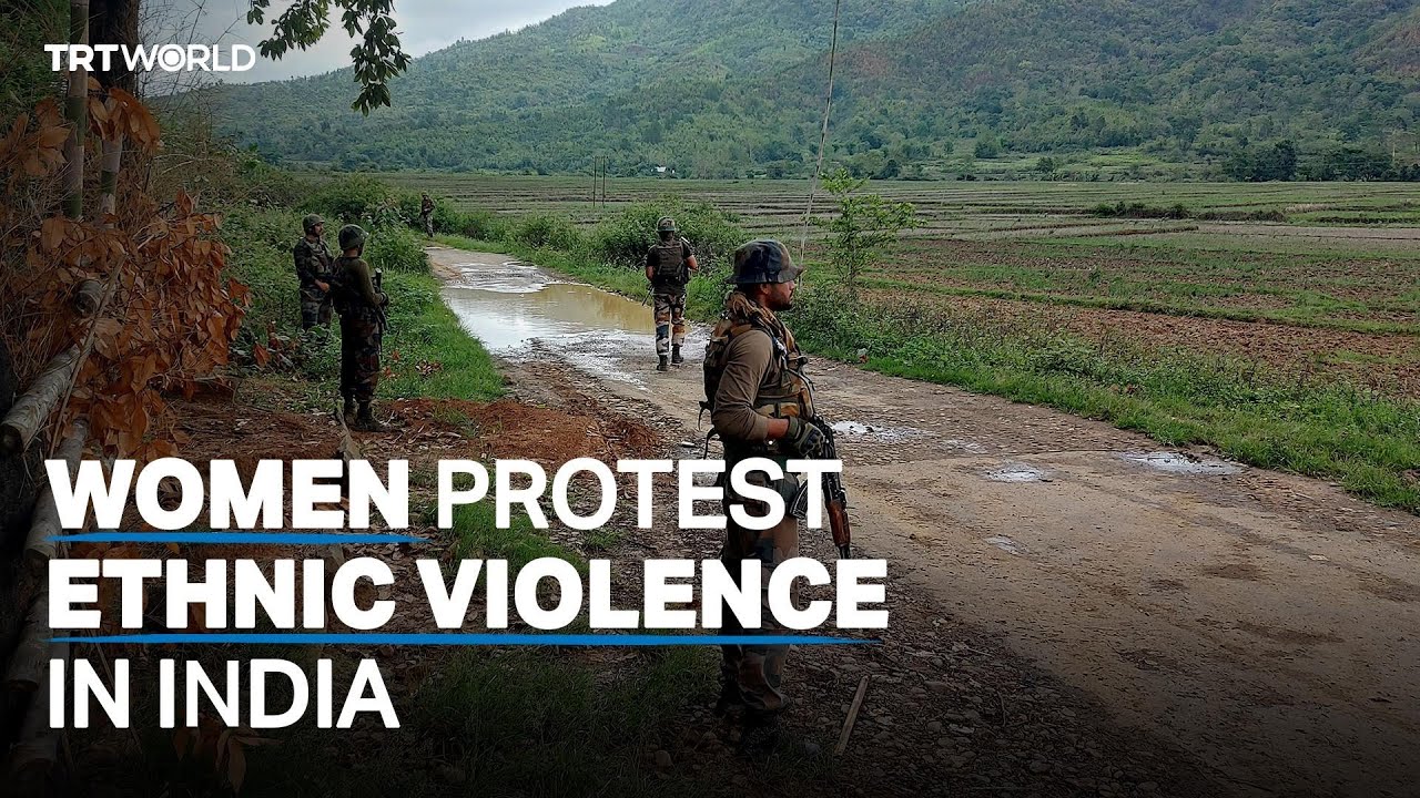 Protesters form human chain against tribal militants in Manipur
