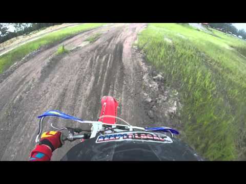 Jacob Sechrist in the lead in 250A Pro Sport at Loretta Lynns