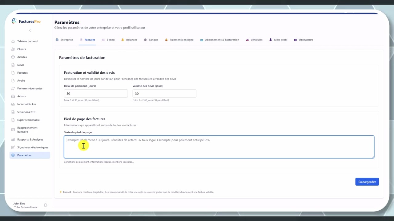 Tutoriel vidéo : Personnalisation des documents — Formation FacturesPro