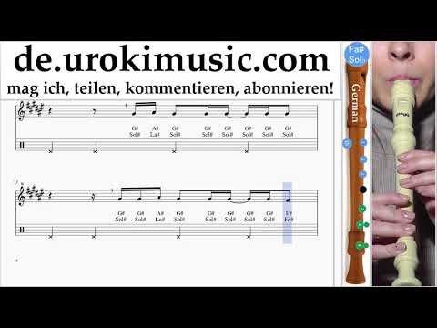 Blockflötenunterricht G. Selena Gomez - Back To You Noten Lernen um-ih995