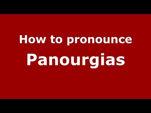 How to Pronounce Panourgias - PronounceNames.com