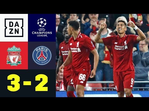 Roberto Firmino Matchwinner nach Schlagabtausch: Liverpool - PSG 3:2 | UEFA CL | DAZN Highlights