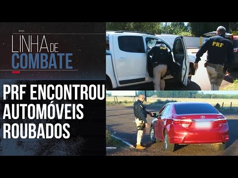 Brazilian Federal Highway Police (PRF) intercepted suspects attempting to cross the border with s...