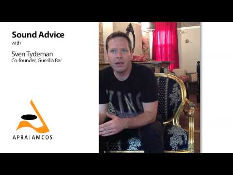 Sound Advice with Sven Tydeman, Co-Founder of Guerrilla Bar