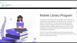 Mobile Library Program- Tutorial video