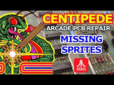 Centipede Arcade PCB Repair - Atari 1981 - Missing Sprites