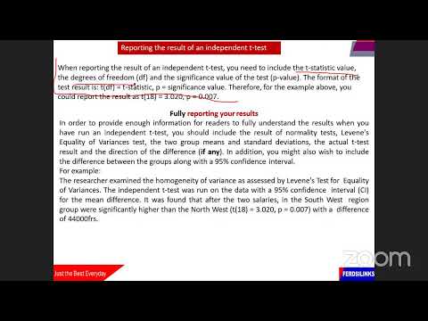 Mean Comparison: Independent Samples, Paired Samples and Analysis of Variance