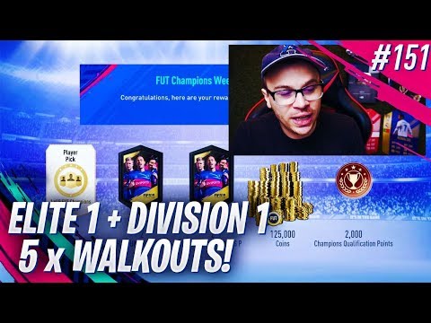 FIFA 19 MY ELITE 1 FUT CHAMPIONS & DIVISION 1 REWARDS! WE PACK 5 x WALKOUTS!