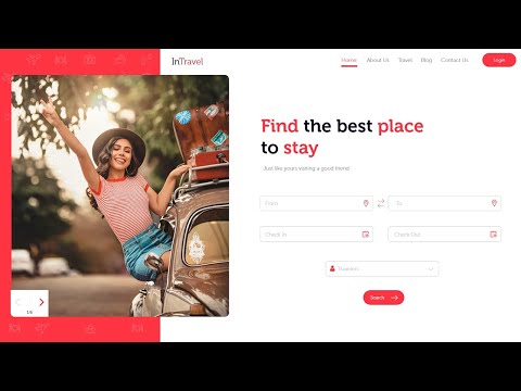 How to Create Travel Landing Page Design in Adobe Xd | trendylayouts