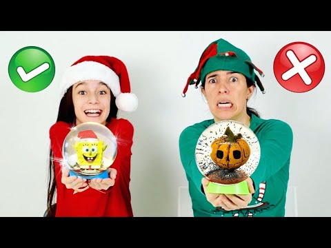 DESAFIO FAZENDO GLOBO DE NATAL COM 3 PERSONAGENS ★ Brincando com a Mamãe - Escultura de Argila
