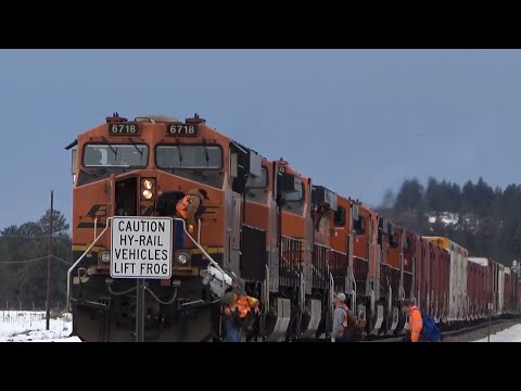 BNSF Seligman Sub - Williams to Maine - 4k - 1/14/23 - Steel, Manifests, Autos, Intermodal, PSR, DPU