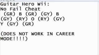 GH3 Wii Cheats (Tutorial) READ DESCRIPTION!