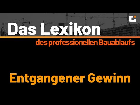 Das VOB Lexikon des professionellen Bauablaufs - Entgangener Gewinn