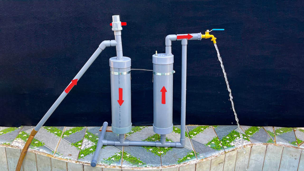I turned PVC pipe into a water pump without electricity!