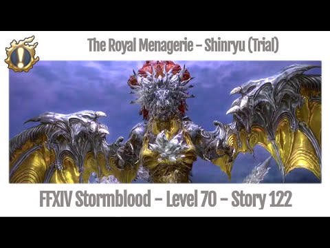 FFXIV The Royal Menagerie - Shinryu (Level 70 Trial, Stormblood Story Final Cutscenes)