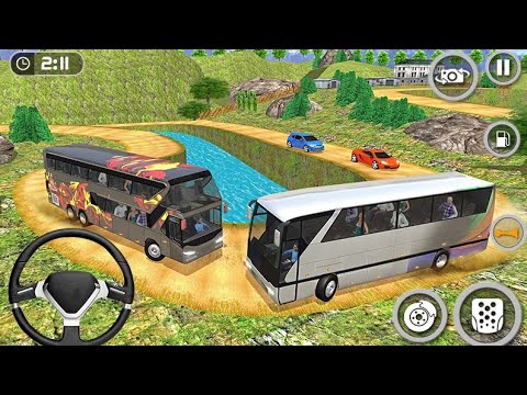 Offroad Bus Simulator:Tourist Coach Bus Driving Simulator 3D:Android GamePlay