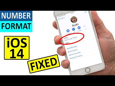 iPhone phone number formatted incorrectly after IOS 14...