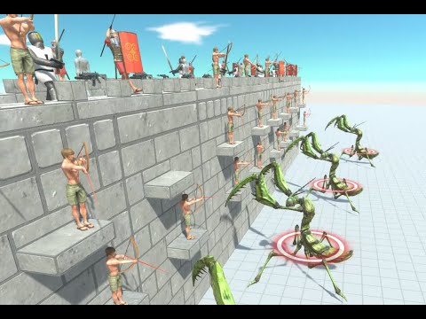 GIANT PRAYING MANTIS vs ALL UNITS Humans-animal rewolt new update new units