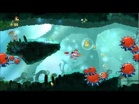 Rayman Origins (1080i HD) Walkthrough Part 56 - Hunter Gatherer - Electoons & Lum Medal