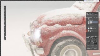 Смотреть онлайн Идея для фотошопа: машина в снегу