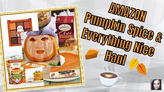 AMAZON Everything PUMPKIN SPICE Haul 🎃🍂☕ Keto pancakes; Chai Tea; Face mask & eye-shadow palette...