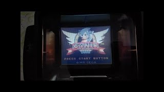 Partida luenga de Sonic 1 de Game Gear en directo en máquina real ~ en su pantalla original